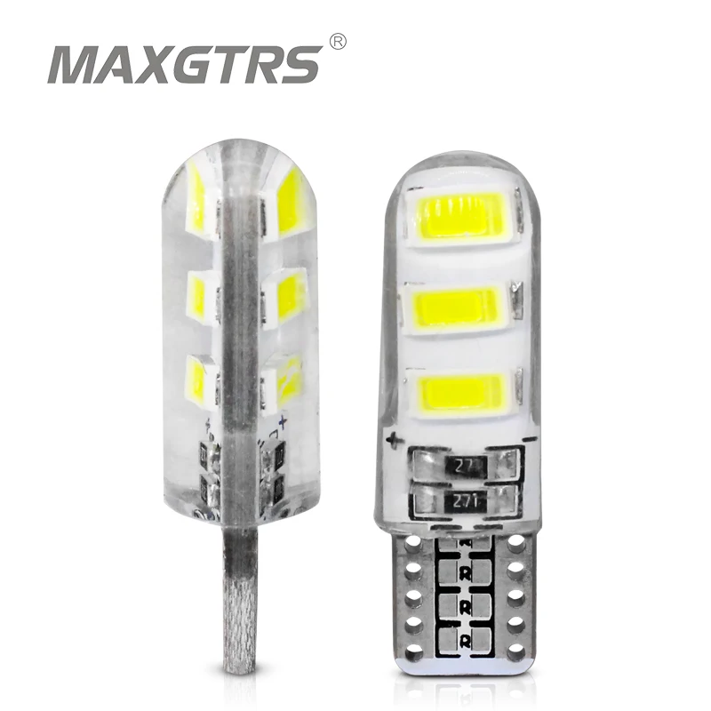 

20x T10 194 168 W5W 6Smd 5730 Car Led Silicone Shell Auto Dome Parking Lights Side Wedge License Plate Light Lamp Bulb