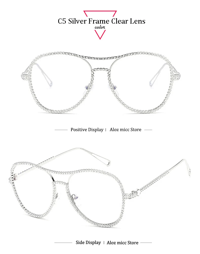 Girls Oversized Fashion Sunglasses with Silver Decorative Detail on the Side
