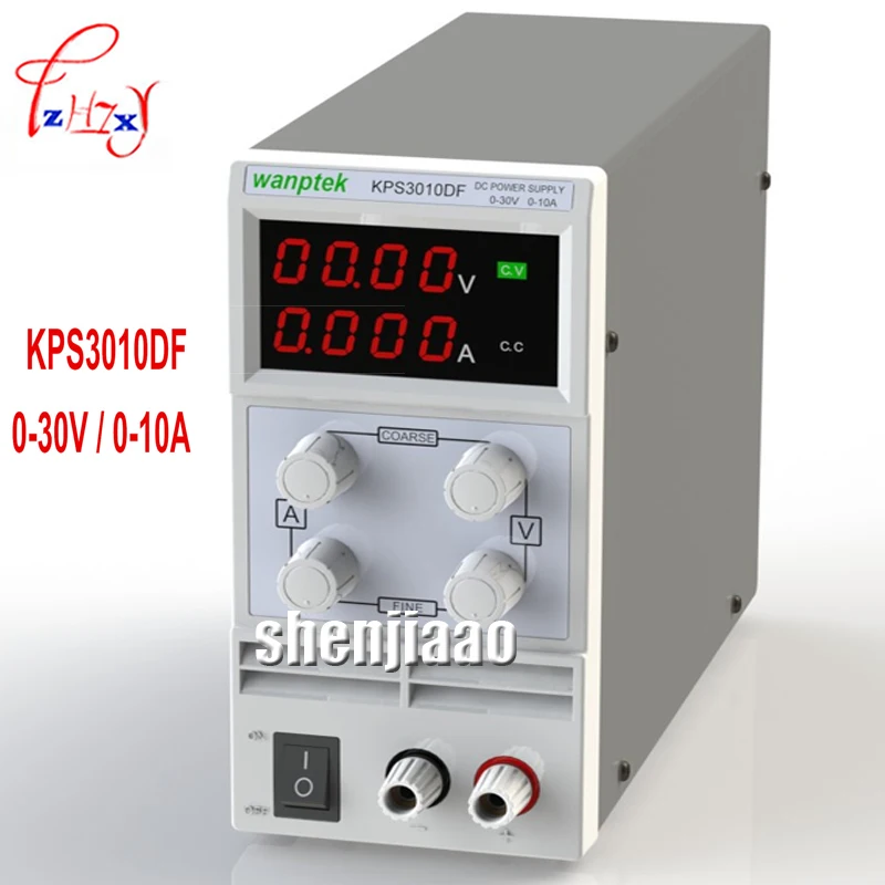 

KPS3010DF 0-30V / 0-10A 110V-230V 0.1V / 0.001A EU LED Digital Adjustable DC switch Power supply mA display
