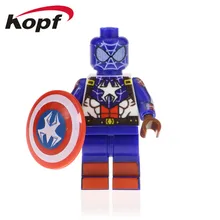 50 шт. Супер Герои обучения красивая модель человека-паука Капитан Америка серии Skurge Кирпичи Строительные кубики, детские игрушки подарок PG1529