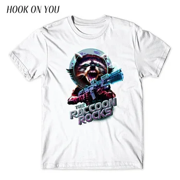 2017 Fashion The Guardians Galaxy Cat Print T-Shirt Unisex Women/Men Casual Short Sleeve T Shirt Novelty Clothes Hipster Tee Top