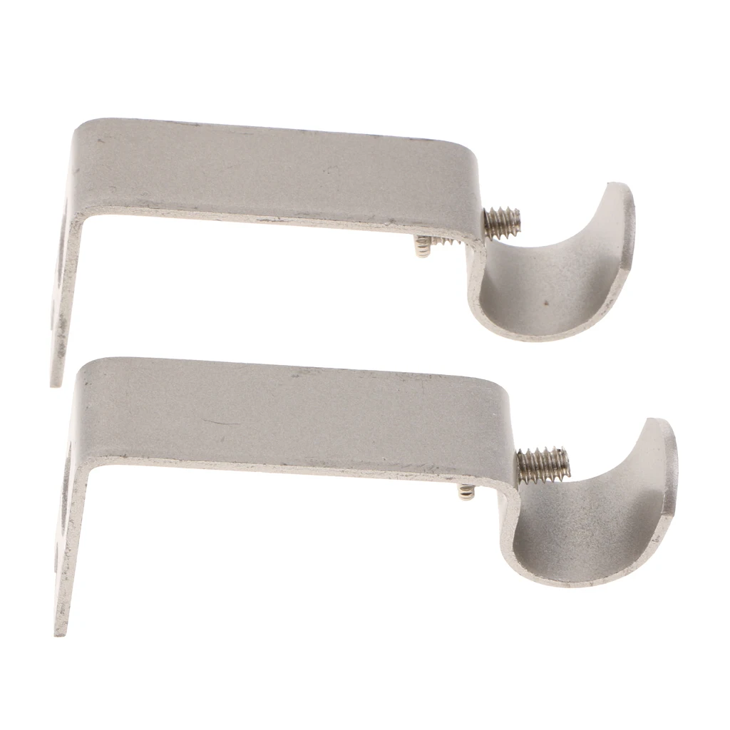 2Pieces Curtain Rod Wall Bracket Holder for 0.62 inch Rod,Durable,includes mounting screws