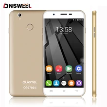 Бесплатный Силиконовый Чехол Oukitel U7 Плюс 4 Г Сотовый Телефон MT6737 Quad Core Отпечатков Пальцев ID Смартфон 2 Г + 16 Г Android6.0 13MP мобильный телефон