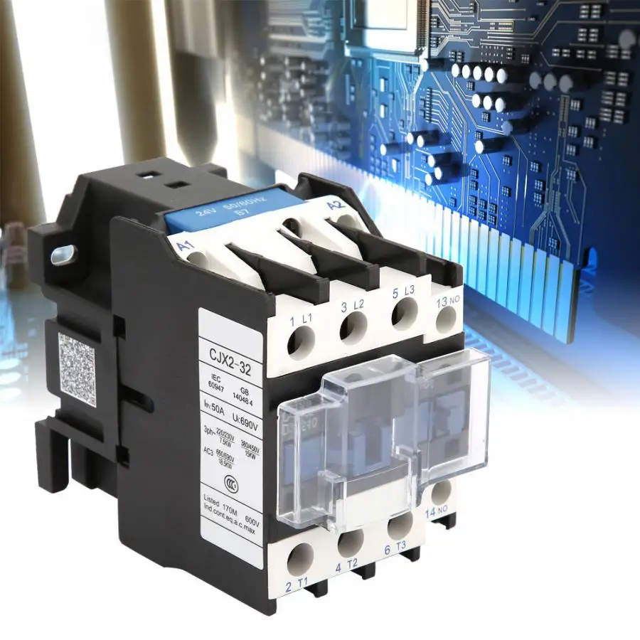 Контактор переменного тока 32A 3 фазы полюсный без катушки Напряжение 24V 36V 48V 110V 380V