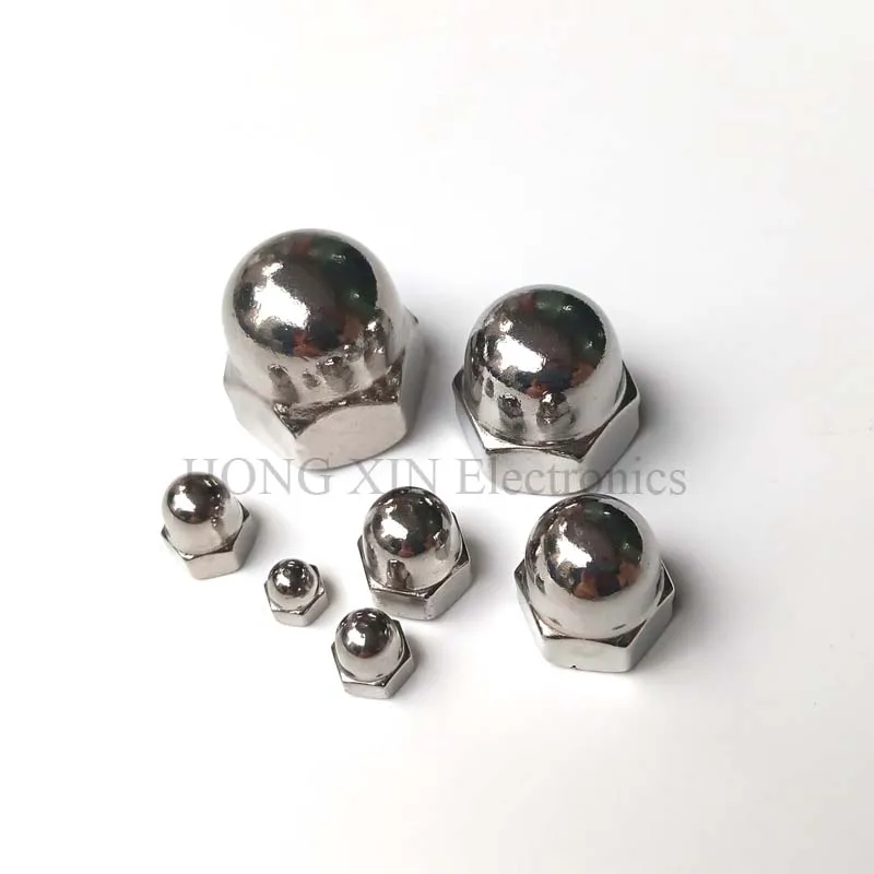 

Stainless Steel Acron Nuts DIN1587 M3 M4 M5 M6 M8 M10 M12 Acorn Nut 304 Stainless Steel Cap Nuts Decorative Cover Semicircle