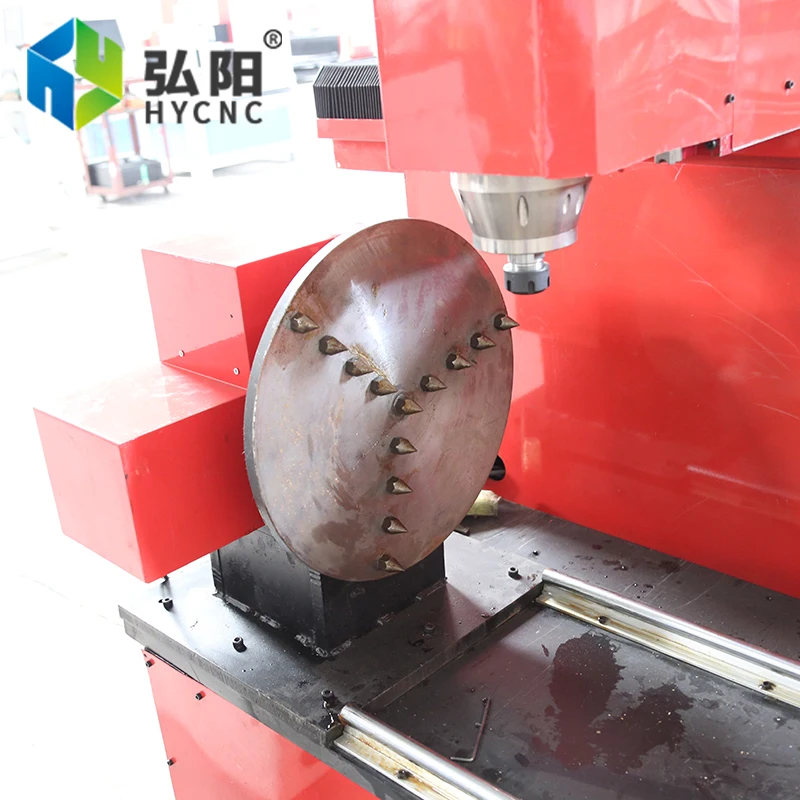  HYCNC 1200 three-dimensional cylindrical woodworking stone engraving machine three-jaw chuck rotary