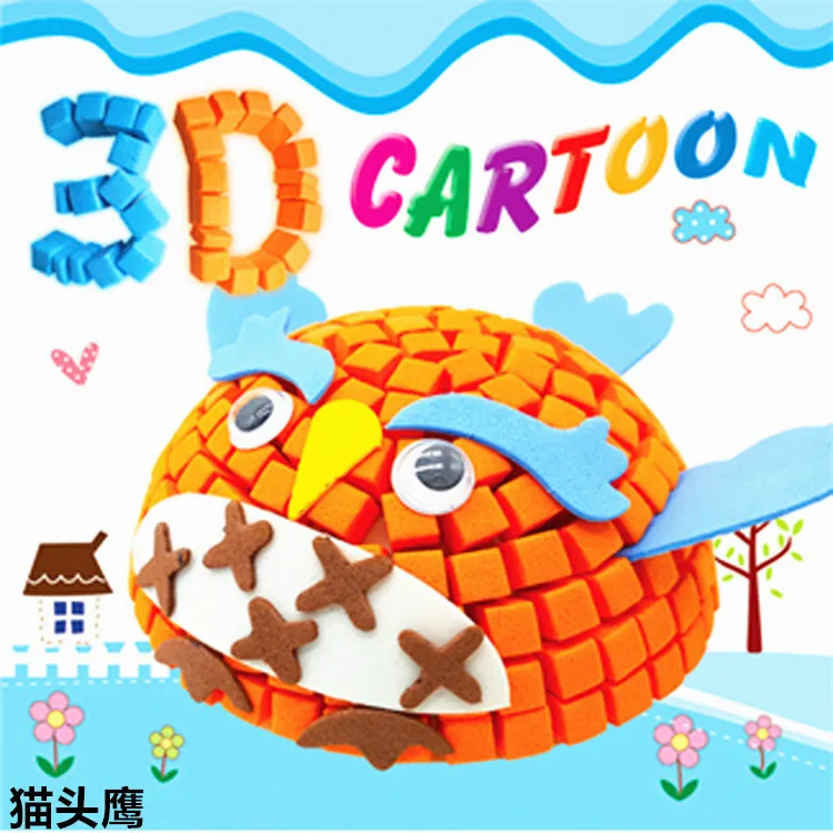 3D пазл из пены ЭВА детская развивающая игрушка сделай сам с мультяшными