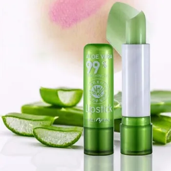 

New Popular Waterproof Magic colour Temperature change color Aloe lipstick moisture anti-aging protection lip balm