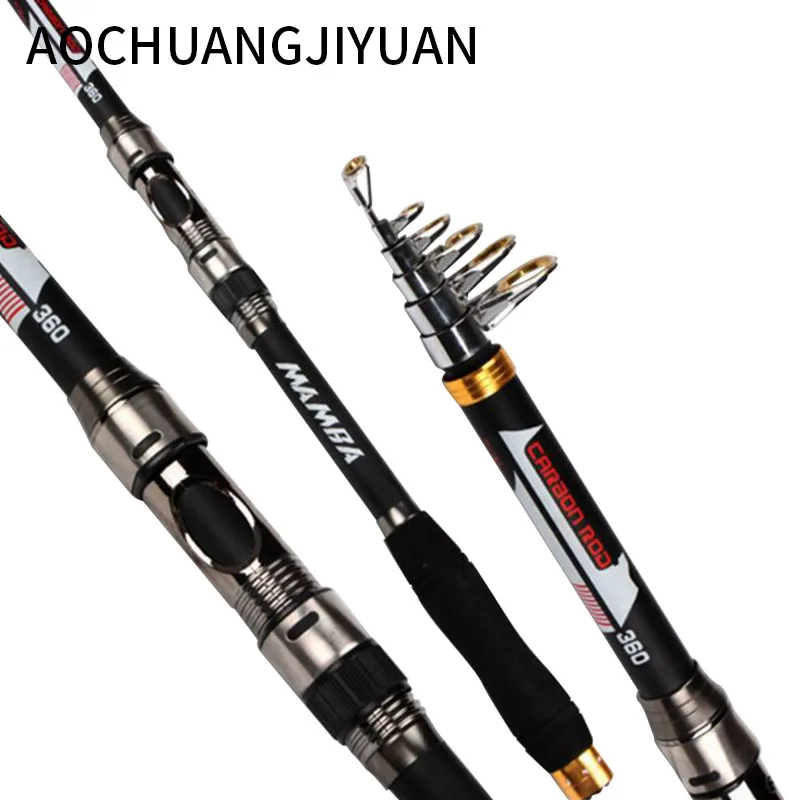 

Sea Pole Carbon Material Fishing Rod Quality 2.1m 2.4 3.0 3.6m Telescopic fishing rod carbon fiber 540 Quality Spinning Rods