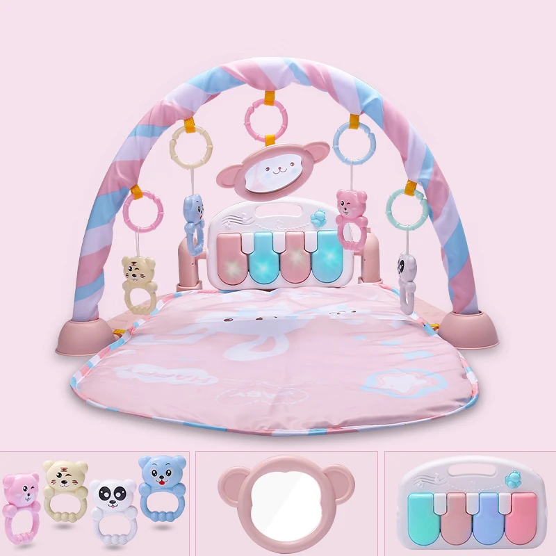 FBIL-Baby Игровой коврик Детский GymToys 0-12 месяцев мягкое освещение музыкальные погремушки игрушки для младенцев Brinquedos играть на пианино тренажерный зал