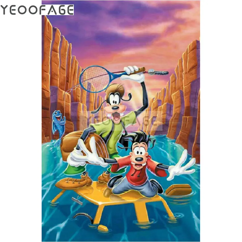

DIY Diamond Painting Cross Stitch Kits full Square Diamond Embroidery Goofy Diamond Mosaic Pattern Needlework Crafts
