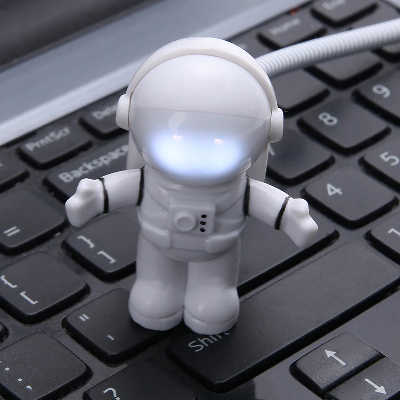 Астронавт космонавт USB светодиодный ночник Регулируемая Гибкая мини лампа для