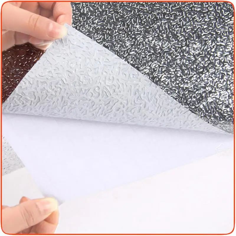 

Good Quality Self Adhesive Anti Oil Kitchen Cabinet Adhesive Wall Paper Kitchen Aluminum Film Oil Sticker 40x200cm
