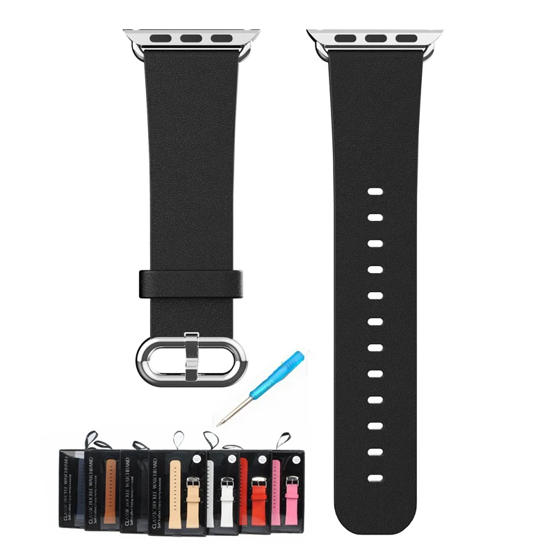 

New Leather Band for Apple Watch 4 White Band 40mm for Apple Watch Series 4 44mm Band for iwatch Replacement official colors