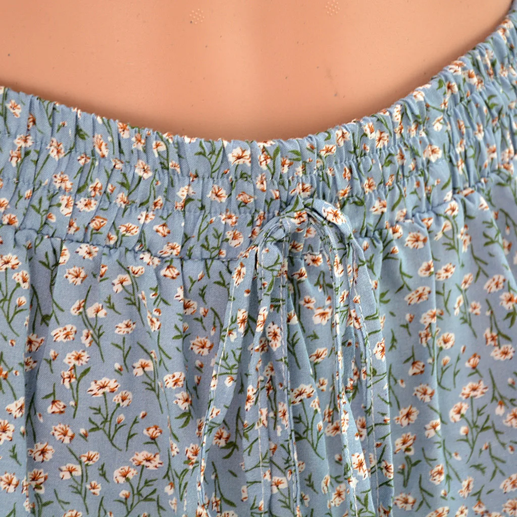 Женская юбка, женская летняя Новинка, модная короткая юбка с высокой талией и цветочным принтом, новинка M27