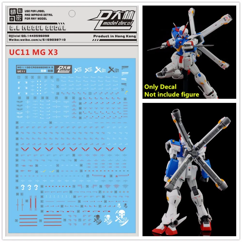 

D.L high quality Decal water paste UC11 For Bandai MG 1/100 Crossbone X3 Gundam DL080
