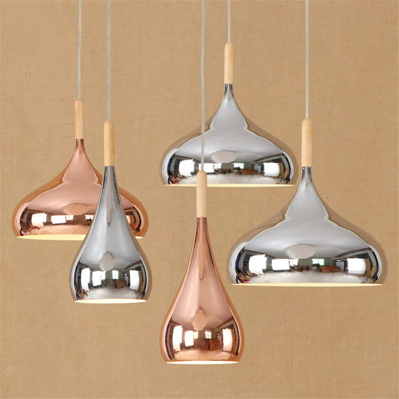

Nordic Loft Rose Gold Chrome Pated Chandelier Creative Dining Room Kitchen Living Room iron Simple Cafe Bar lamps Free Shipping