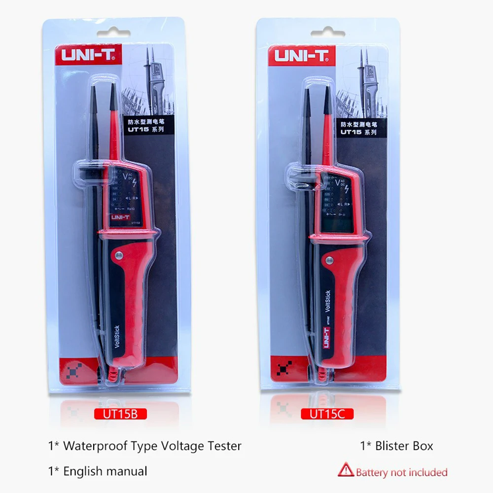 UNIT T UT15B UT15C водостойкие детекторы напряжения измерители ручка Beeper AC/DC V