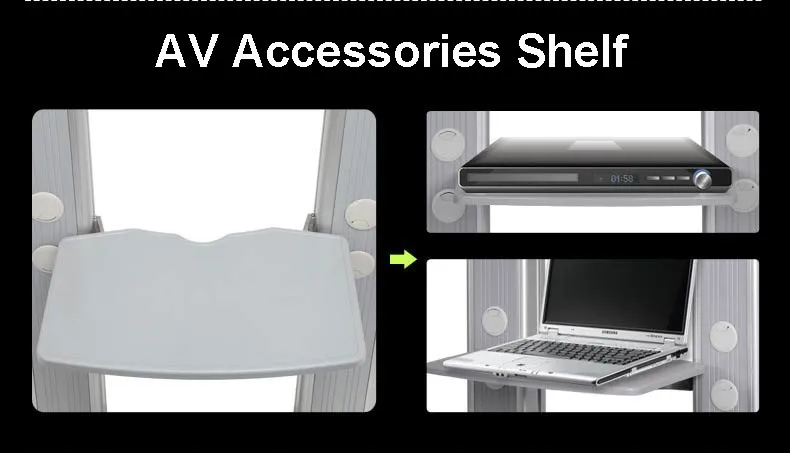 Алюминий сплава NB AVF 1800-70-1P ТВ мобильных корзину подъема 5"-80" светодиодный ЖК-дисплей плазменной ТВ тележка подставка с AV полка Камера держатель