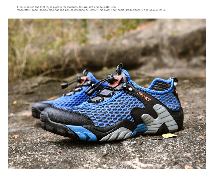 MVVT летняя уличная Для мужчин водонепроницаемая обувь быстросохнущие Быстросохнущие кроссовки Для мужчин Спорт скальные туфли