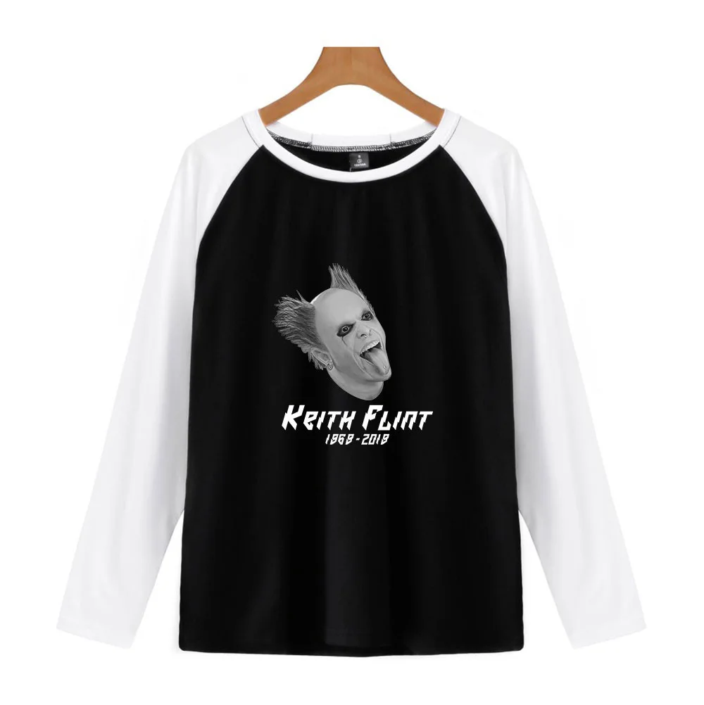 

The Prodigy Keith Flint Long Sleeve T Shirt Men Patchwork Round Collar Cotton Mens Casual Slim Fit Raglan T-Shirts Tees Tops