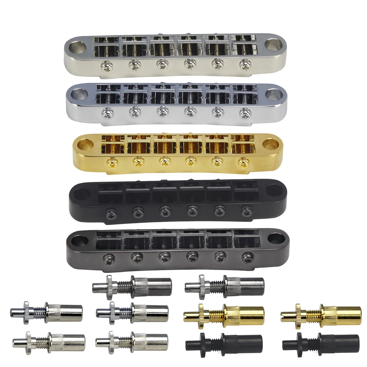 

Original GOTOH GE103B-T Tune-O-Matic Guitar Bridge 8mm Metric Posts Guitar Parts Made in Japan, 5 Colors for choose