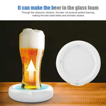 

Beer Bubbler Household Supersonic Foaming Machine Portable Beer Foam Maker Ultrasonic Foamer for Ice Beer Bubbler