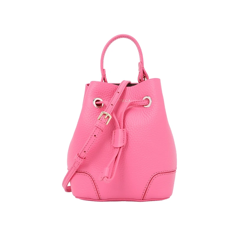 FURLA Кожаная мини-сумка на шнурке BOW7 - Цвет: Rose pink115016102