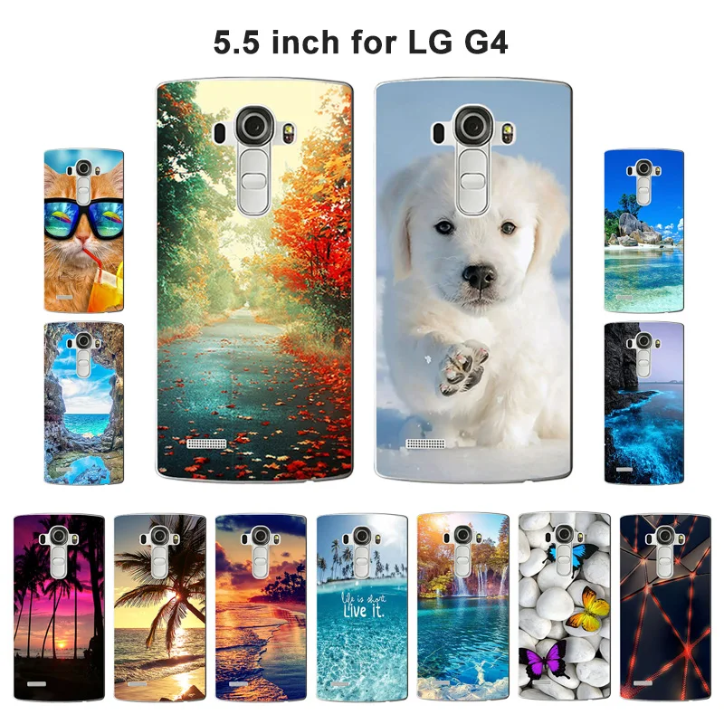 TPU Soft Cases For LG G4 H815 H818 5.5&quot Transparent Scape Printed Silicone Phone Cover Fashion Case | Мобильные телефоны и