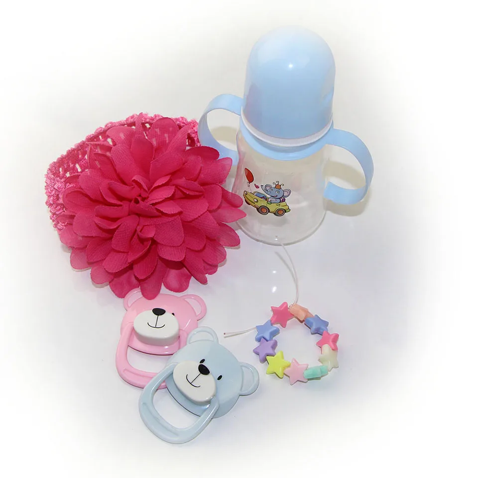 22-23 в Reborn Baby Doll бутылочка соска шляпа 3-5 шт кукольные аксессуары наборы для девочки или мальчика Кукла рождественские подарки DIY игрушка