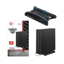 2018 новый для PS4 Pro охлаждения вертикальная подставка с двойной вентилятор cooler станции и 3 дополнительных USB Порты и разъёмы концентратора