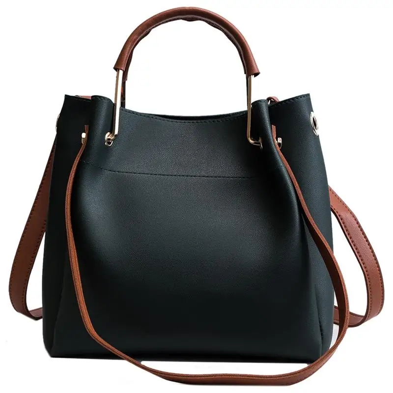Новые сумки через плечо для женщин, большие сумки, женская сумка, мягкая, на молнии, прошитая нить, сумка через плечо, большая вместительность, сумки-мессенджеры - Цвет: black