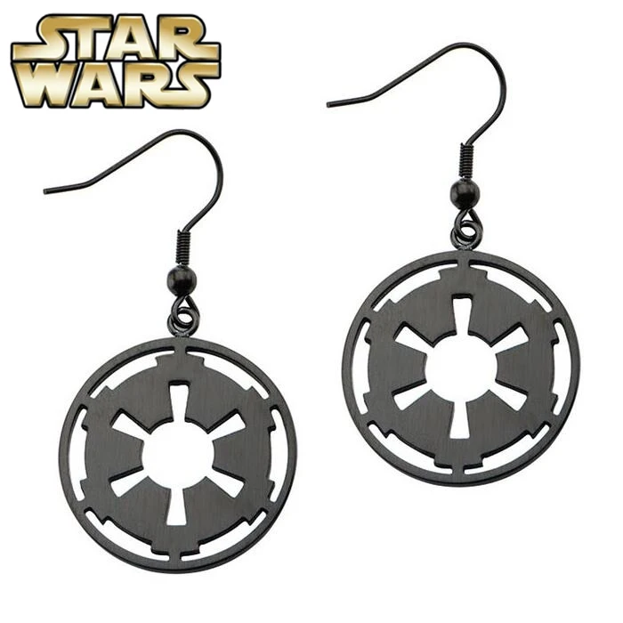 

New Star Wars Black Gun plated Imperial Drop Earrings for women Christmas Gift Dropshipping