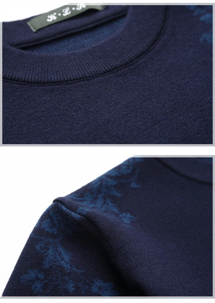Зимний толстый Рождественский кашемировый свитер мужской пуловер модный брендовый мужской джемпер с круглым вырезом размера плюс мужские свитера M-8XL