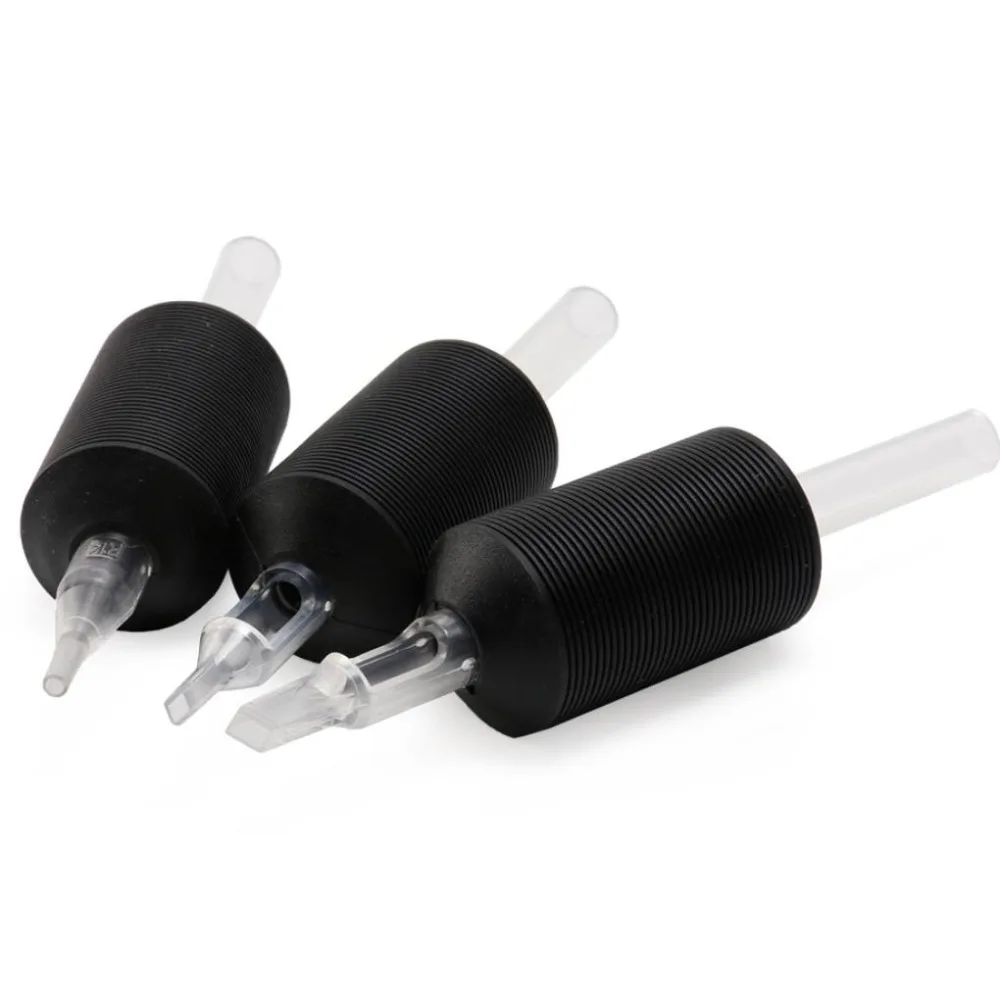 Disposable Tattoo Grips Black Handle Tips 25mm Silicon Gel 20Pcs/Lot Wholesale Accessory | Красота и здоровье