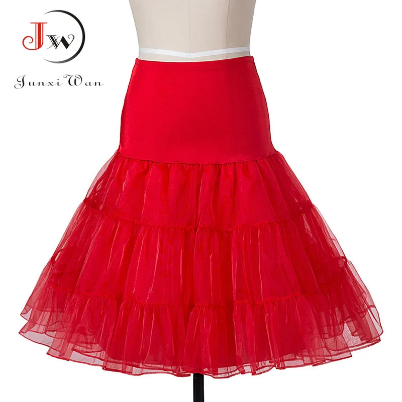 Женские летние платья размера плюс, Ретро стиль, 50 s, 60 s, Ретро стиль, на булавке, с цветочным узором, в горошек, рокабилли, элегантное платье для вечеринок - Цвет: pettiskirt red