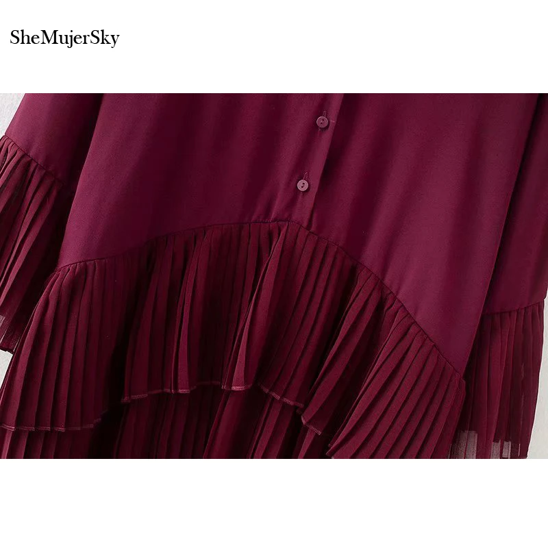 SheMujerSky Solid Chiffon Blouse Spliced Ruffles Women Shirts Flare Sleeve Loose Summer Tops blusas femininas SheMujerSky Solid Chiffon Blouse Spliced Ruffles Women Shirts Flare Sleeve Loose Summer Tops blusas femininas