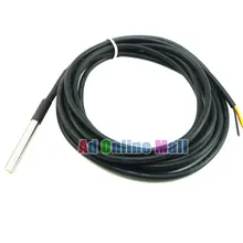 Aihasd 5 м водонепроницаемый цифровой датчик температуры и температуры кабель зонд DS18b20