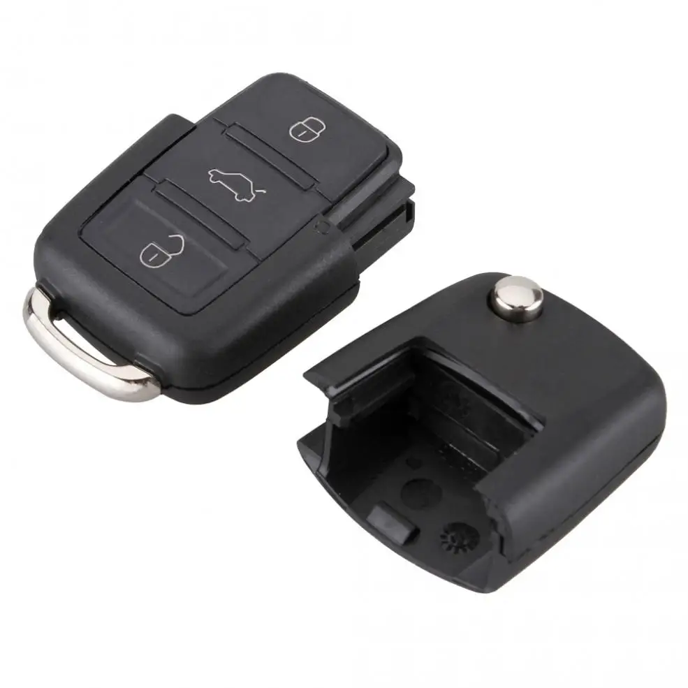 Черный чехол для ключей без чипа с 3 кнопками Volkswagen B5/Passat|chips case|chip car keychip keys |