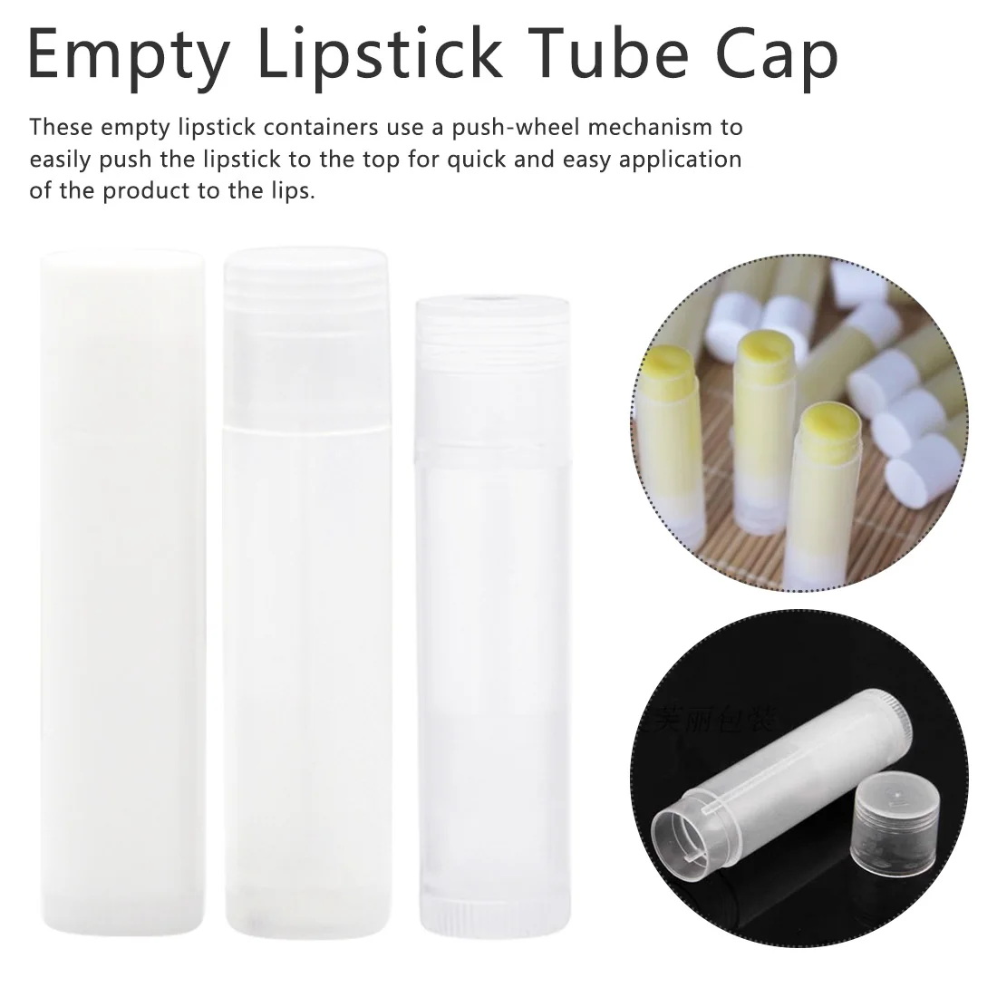 

Travel Makeup Tools 100Pcs 5ml Empty Lip Gloss Tubes Empty Cosmetic Containers Lipstick Jars Balm Tube Caps Container