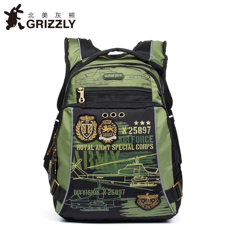

New Fashion Military Theme Helicopter Children School Bags for Boys Waterproof Orthopedic Backpacks Primary Bookbags Grade 2-5
