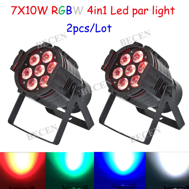 

2pcs/lot 7x10W RGBW 4IN1 led par lights DMX 8 Channels Led Par Stage Light for DJ Disco Professional Club Sound Party