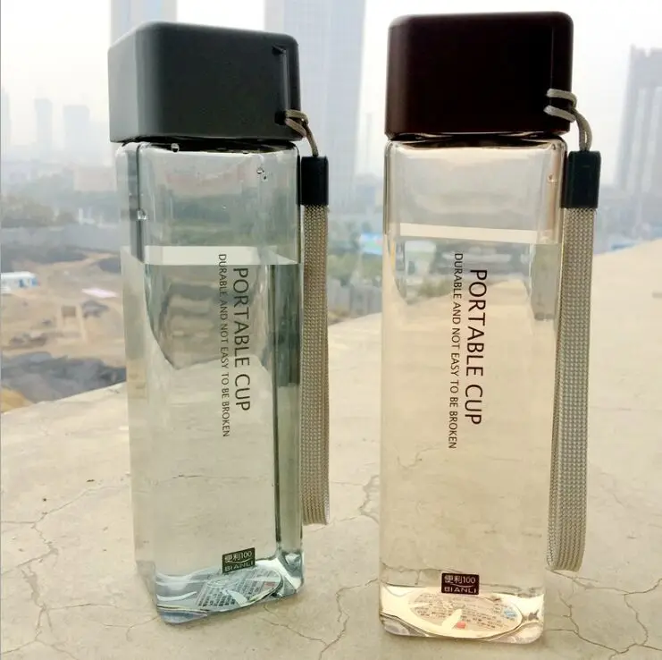 

2019NEW Fashion Design Sports Water Bottle Milk Box Plastic Portable My Drinking Bottle BPA Free For Outdoor Travel