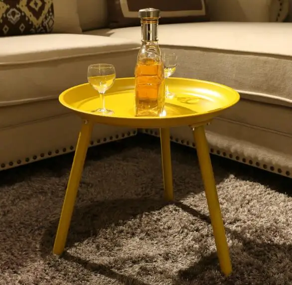 40*50cm Nordic Iron tea table Small Round Coffee Tables Piano coating Bedside table 40*50cm Nordic Iron tea table Small Round Coffee Tables Piano coating Bedside table