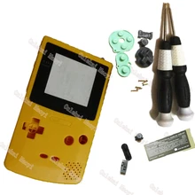 Бренд желтый цвет полный корпус Оболочка Чехол для Gameboy цвет для игры цвет консоли чехол с Токопроводящая Резина стикер кнопки