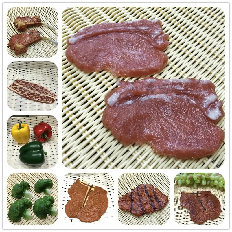 ПВХ искусственная высокая имитация поддельное мясо модели продуктов питания для детей Кухонные Игрушки украшение дома искусственные продукты питания s