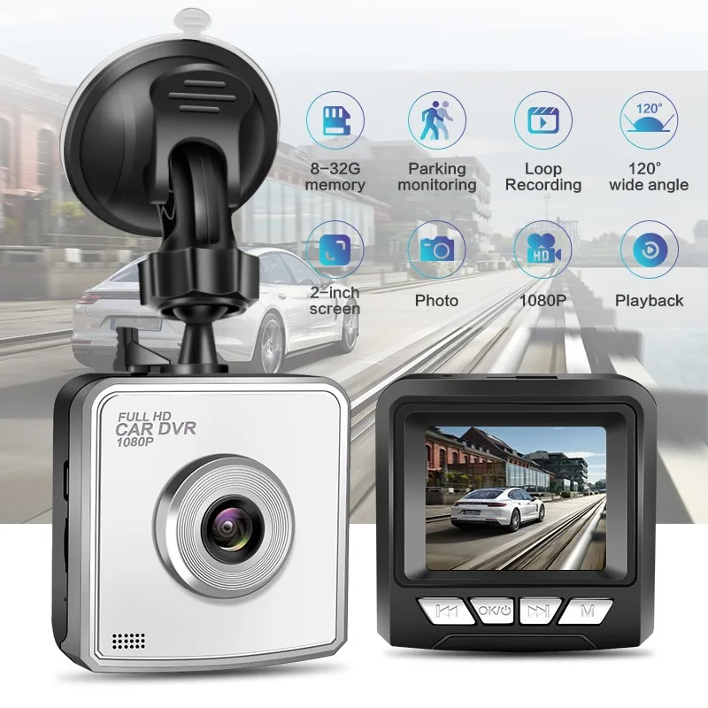 Автомобильный видеорегистратор " Full HD 1080P G сенсор циклическая запись Широкий угол ночного видения Обнаружение движения Dashcam