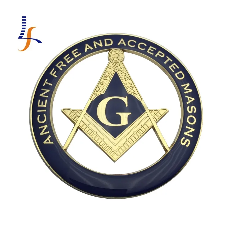 High Quality Gold Plating Ancient Free And Accepted Masons Masonic Auto