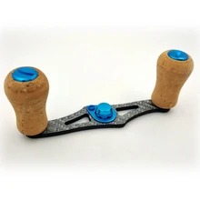 DIY flat carbon Рыболовная катушка Адреналин(серебристого цвета)+ пробковые ручки