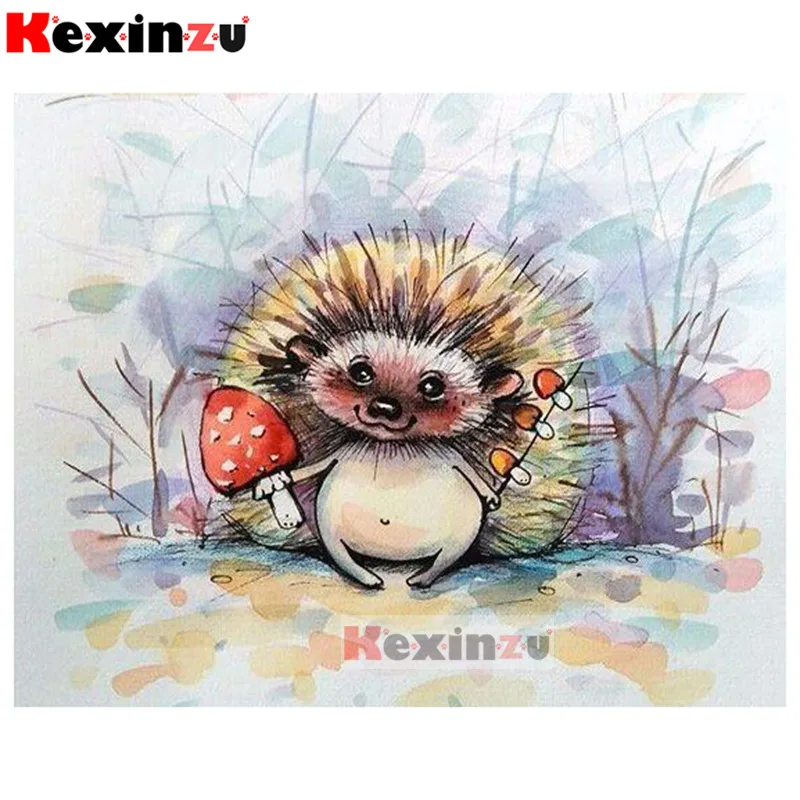 5D полноразмерная картина kexinzu K44954 с изображением животных ежика 3d Мозаика
